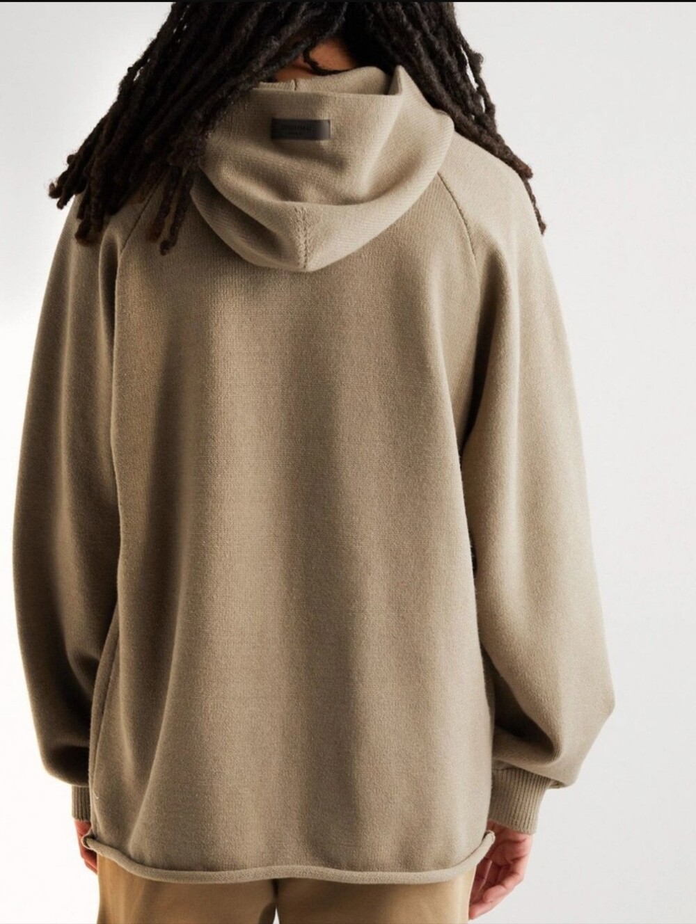 Fear Of God Essentials Knit Sweater Hoodie Men's Large Tan Brown - Picture 2 of 15